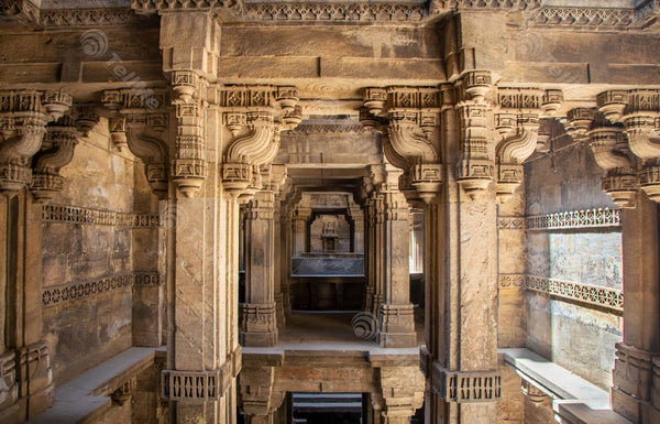 Architectural Gem: Dada Harir Ni Vav's Pillars and Artistic Marvel in Ahmedabad, Gujarat