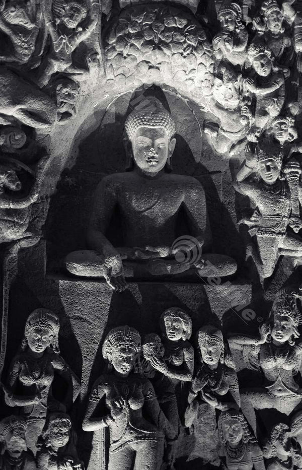 Cave No. 21: Bodhisattva - Lord Buddha Sculpture in Ajanta Caves, Maharashtra