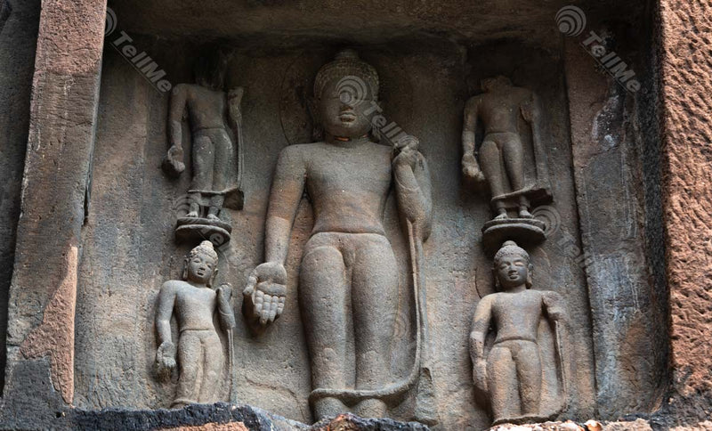 Bhumi Sparsha Mudra: Buddha Sculpture in Ajanta Caves, Aurangabad
