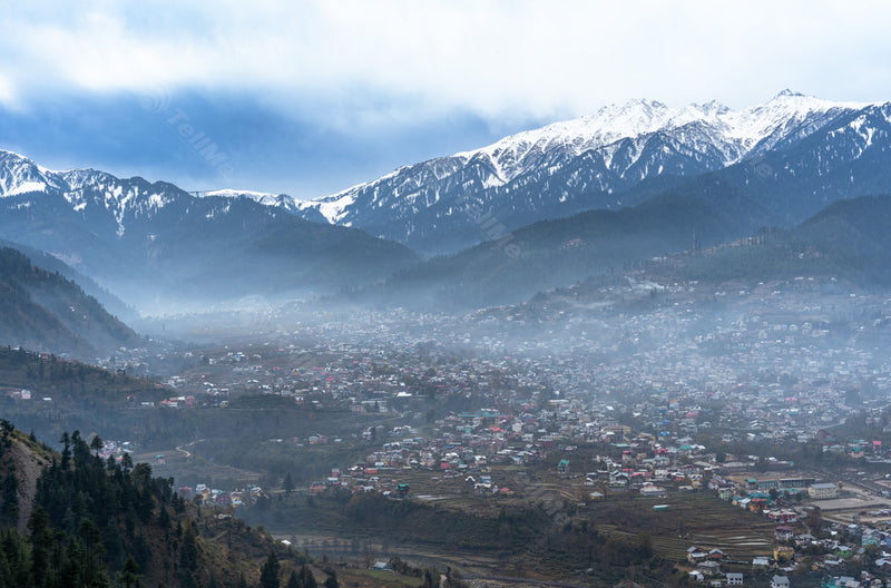 Bhaderwah: A Majestic Panorama of Glacier, Mountains, Forest, and Town in Jammu, India