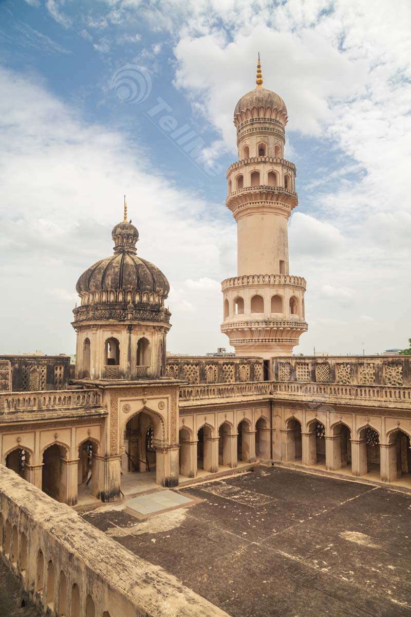 Courtyard Splendor: Artistic Beauty and Historic Significance of Charminar's Interior in Hyderabad, Telangana