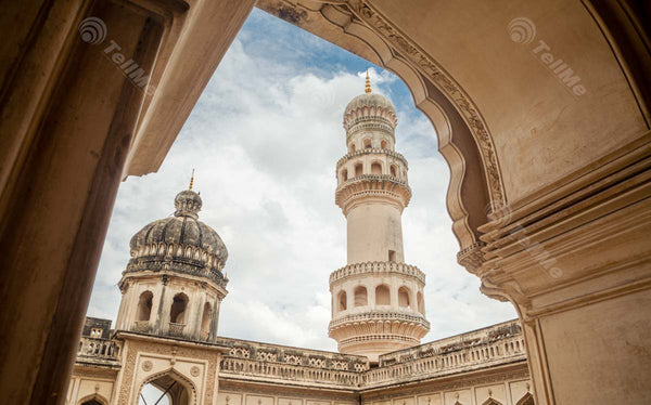 Upclose view of the Charminar Fort in Hyderabad, Telangana
