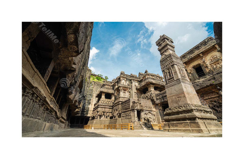 Ellora Caves' Rock-Cut Kailasa Temple: A Massive UNESCO Heritage Site in Aurangabad, Maharashtra