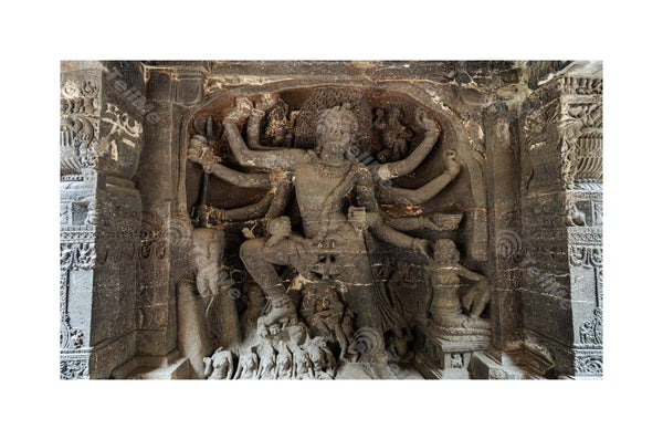 Durga Goddess Statue: Ellora's Cave Carving in Aurangabad