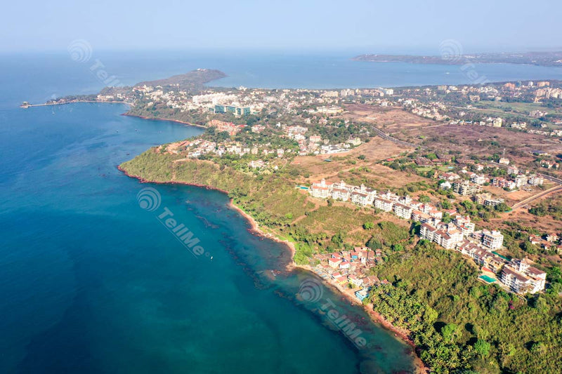 Panoramic Aerial View: Velha City and International Center in Goa