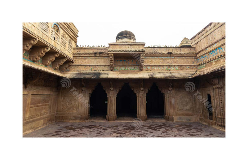 Gwalior Fort and Man Singh Palace: A Beautiful Structure Adorned with Intact Faded Colors on Its Artistic Walls in Madhya Pradesh