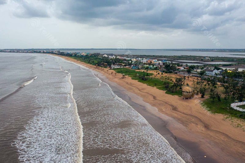 Rippling Waves at Mandavi Beach in Diu