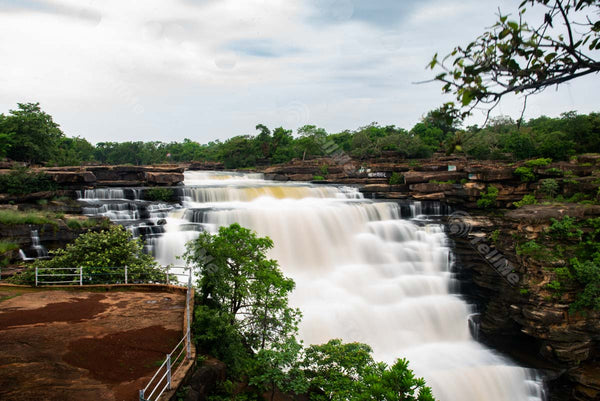 Rajyaderi Waterfall: Rushing Water Among Rocks in Chandraprabha Wildlife Sanctuary, Uttar Pradesh