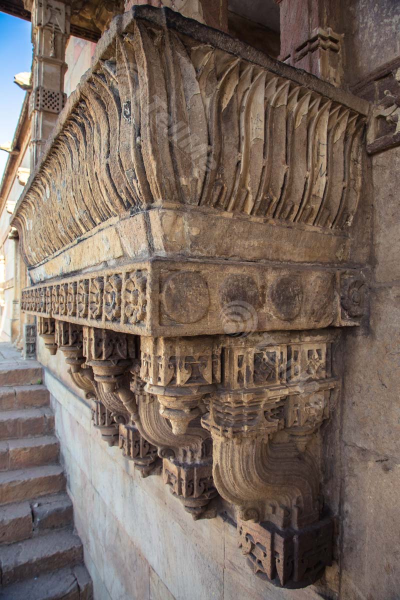 Exquisite Stone Carvings with Graceful Curves at Sarkhej Roja in Ahmedabad