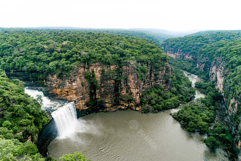 The famous waterfalls Chandraprabha Wildlife Sanctuary Banaras Uttar Prades