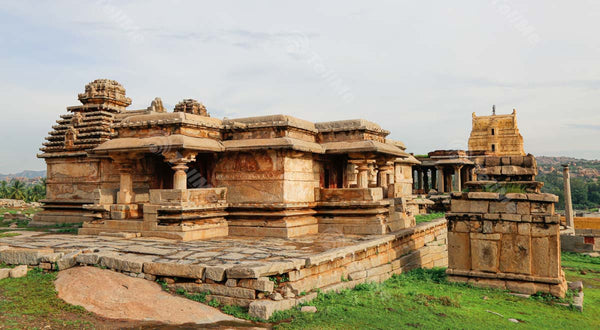 Vista of Virupaksha Temple from Hemkuta Hill, Hampi, Karnataka